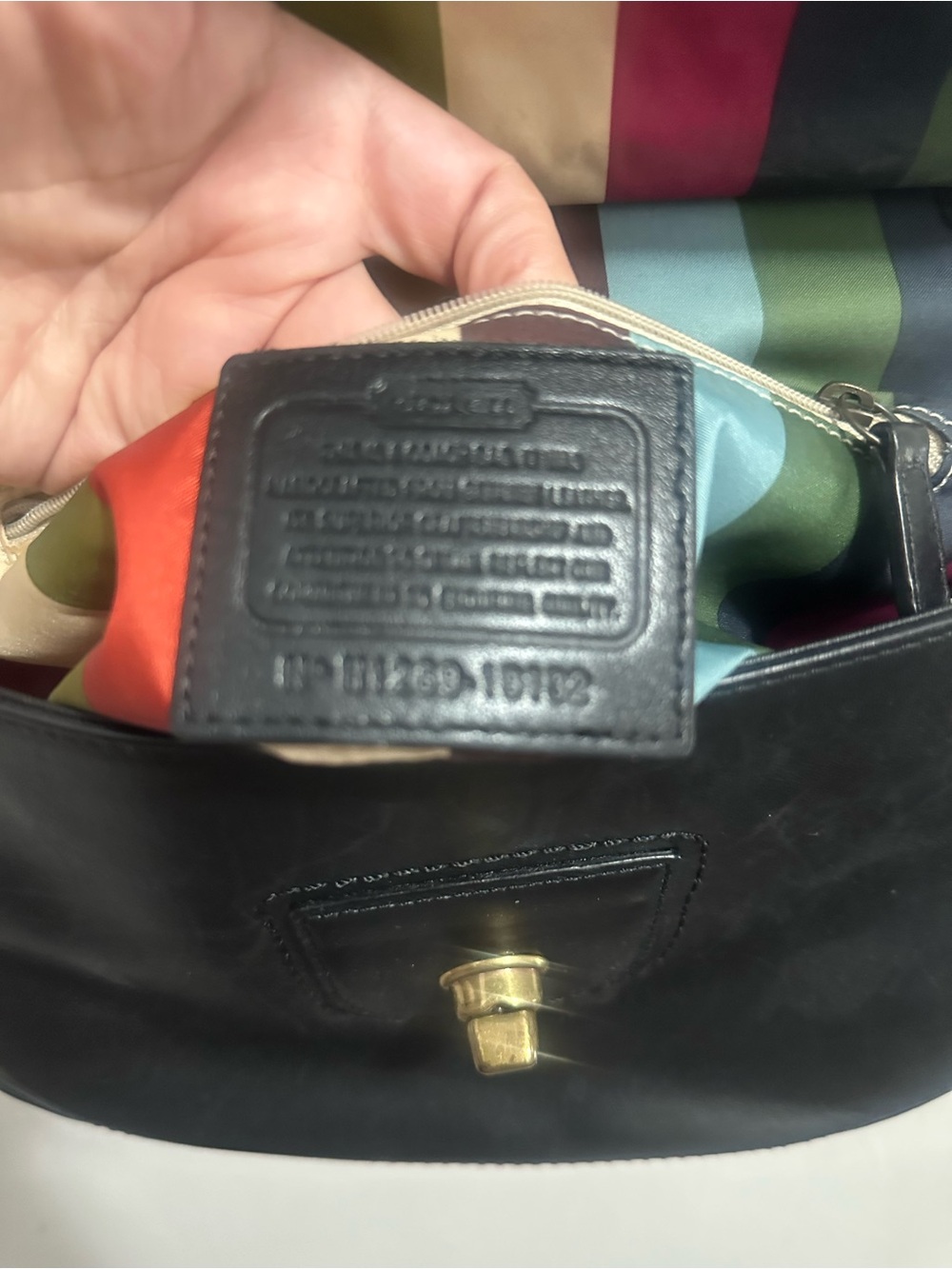 Coach Willis legacy vintage Black Leather Turnlock Shoulder Bag with Top Handle - Picture 4 of 5